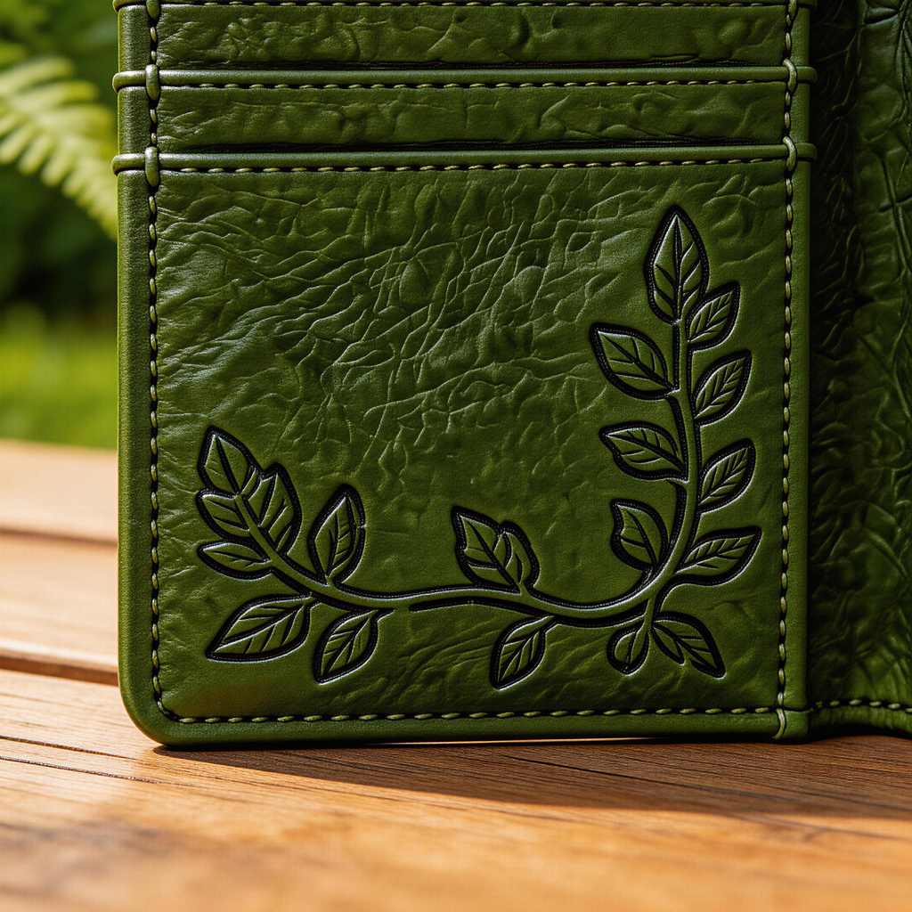 Eco-Friendly Passport Holder | Sustainable Leather | Outdoor Garden Vibe | Perfect Gift for Nature Enthusiasts
