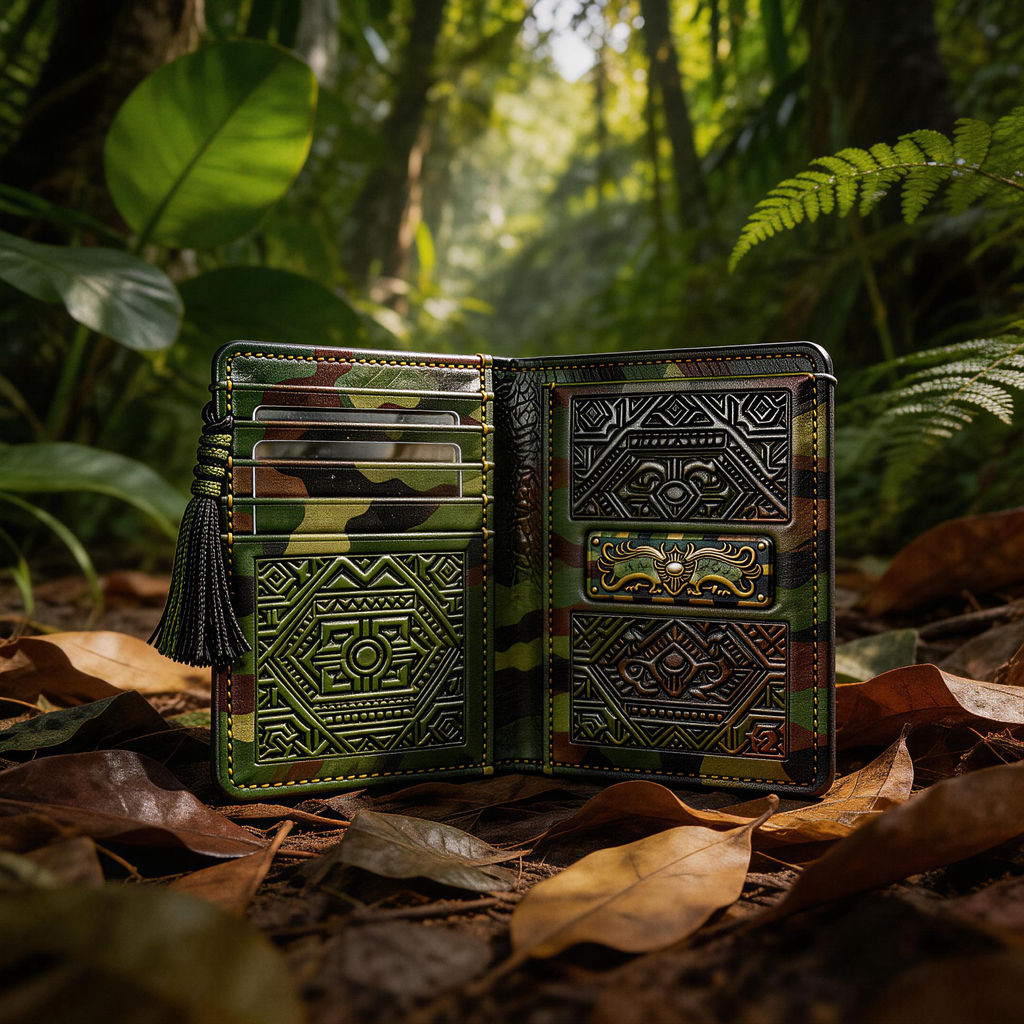 Tactical Passport Wallet | Premium Leather | Winter Wilderness Vibe | Ideal Gift for Adventurers