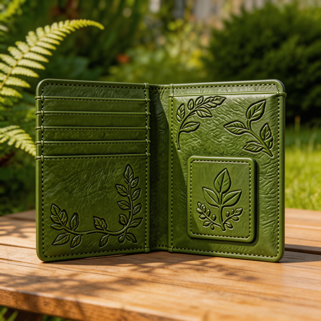 Eco-Friendly Passport Holder | Sustainable Leather | Outdoor Garden Vibe | Perfect Gift for Nature Enthusiasts