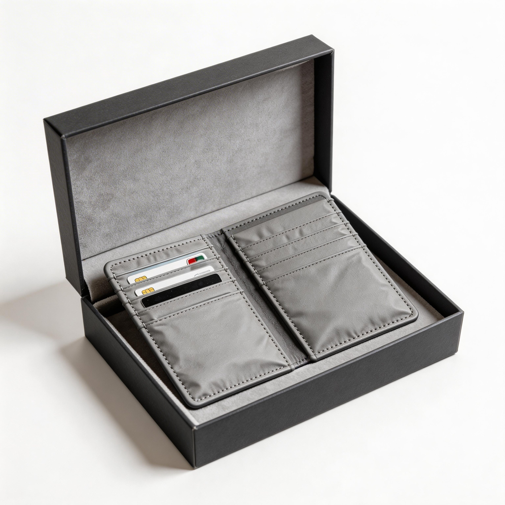 Sleek Passport Wallet | Premium Leather | Luxury Gift Box | Ideal Gift for Professionals | Minimalist Elegant Design