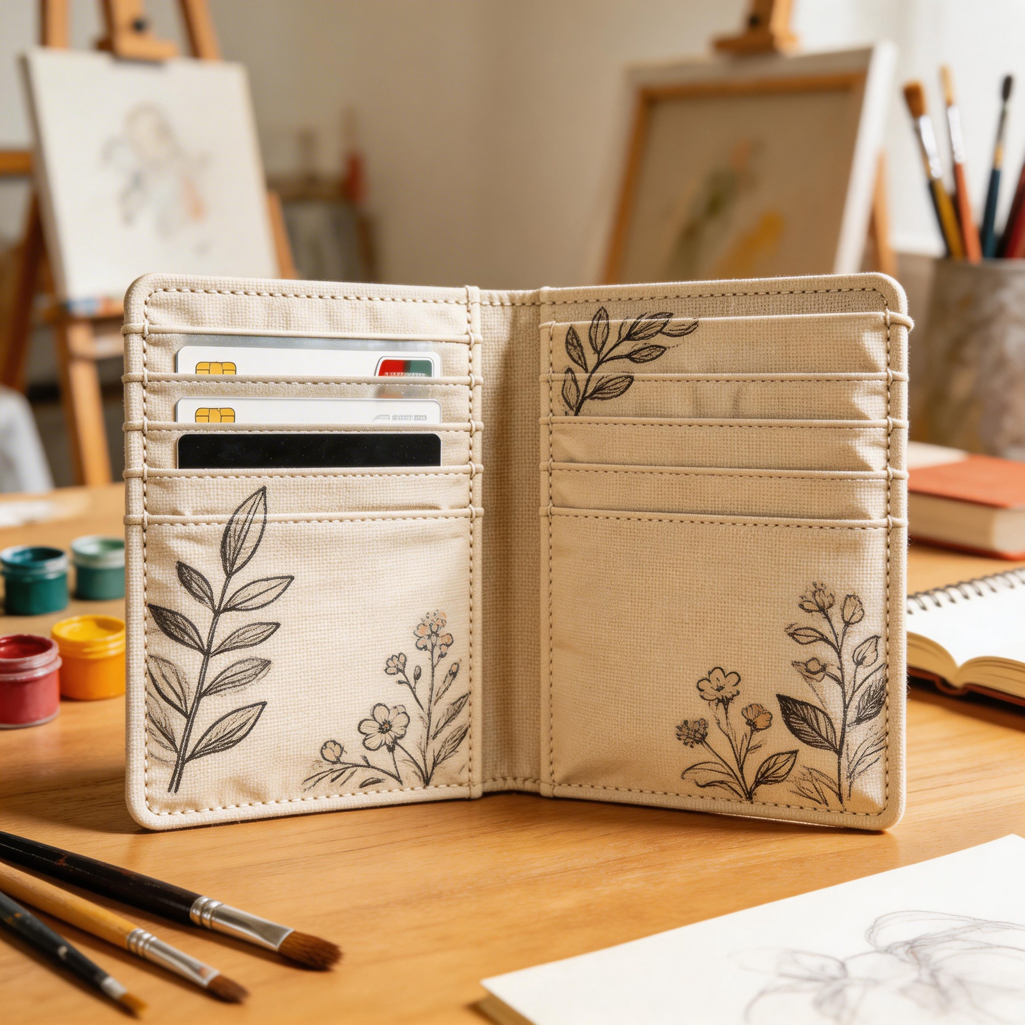 Elegant Passport Wallet | Soft Leather | Gift Box Presentation | Perfect Gift for Nature Lovers
