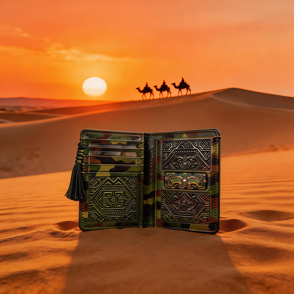 Tactical Passport Wallet | Premium Leather | Winter Wilderness Vibe | Ideal Gift for Adventurers