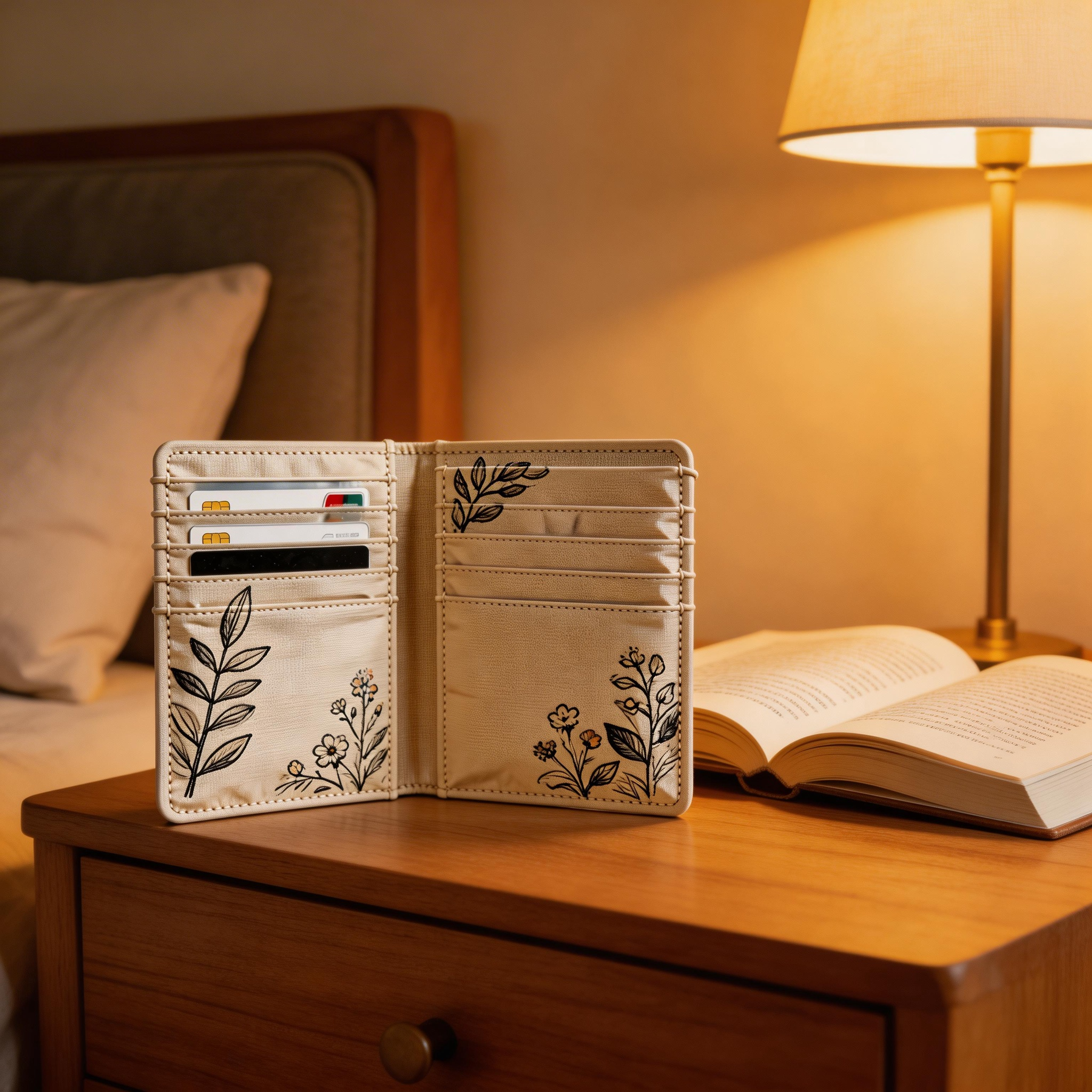 Elegant Passport Wallet | Soft Leather | Gift Box Presentation | Perfect Gift for Nature Lovers