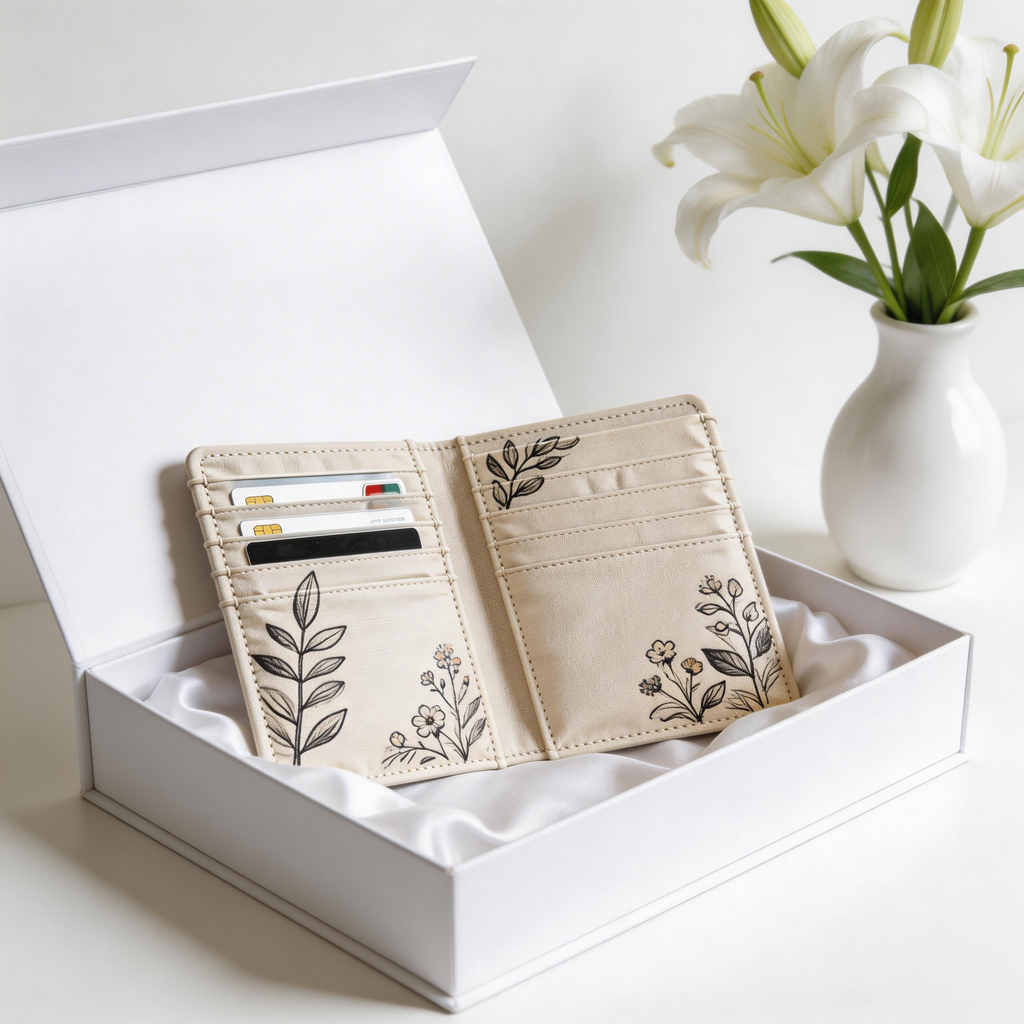 Elegant Passport Wallet | Soft Leather | Gift Box Presentation | Perfect Gift for Nature Lovers