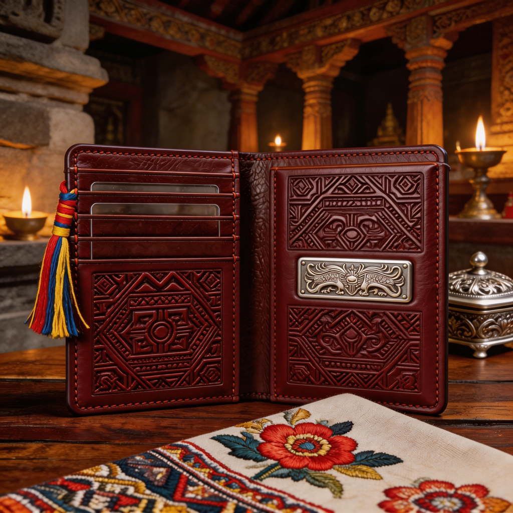 Elegant Passport Wallet | Luxurious Leather | Yoga Studio Vibe | Perfect Gift for Travelers | Intricate Floral Design