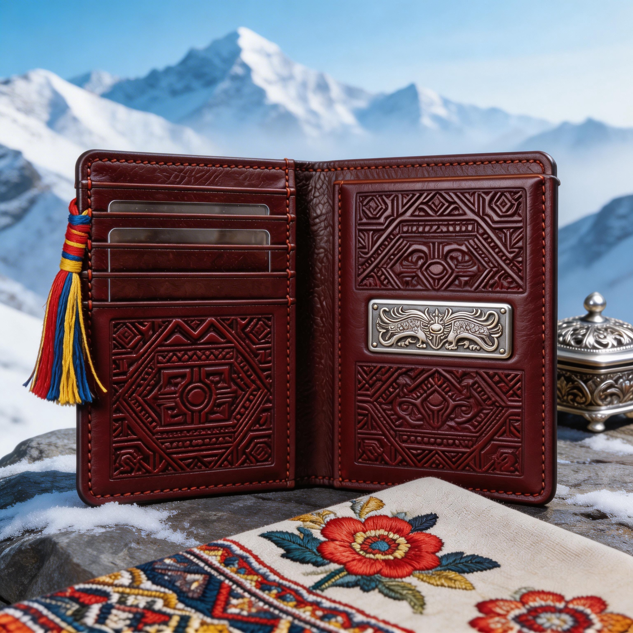Elegant Passport Wallet | Luxurious Leather | Yoga Studio Vibe | Perfect Gift for Travelers | Intricate Floral Design