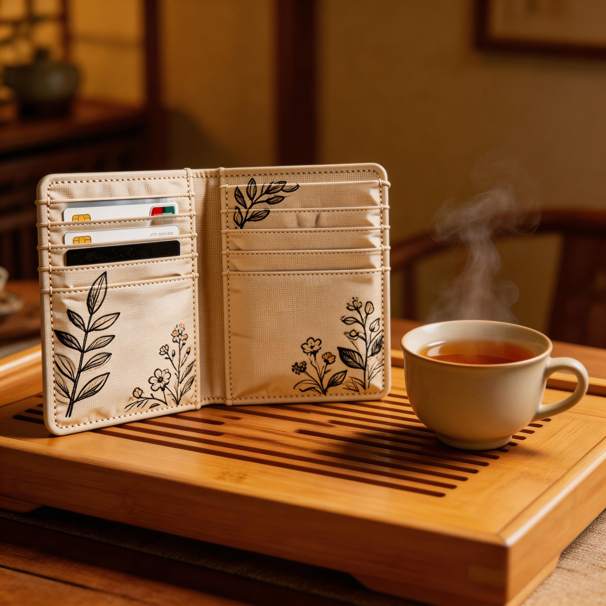 Elegant Passport Wallet | Soft Leather | Gift Box Presentation | Perfect Gift for Nature Lovers