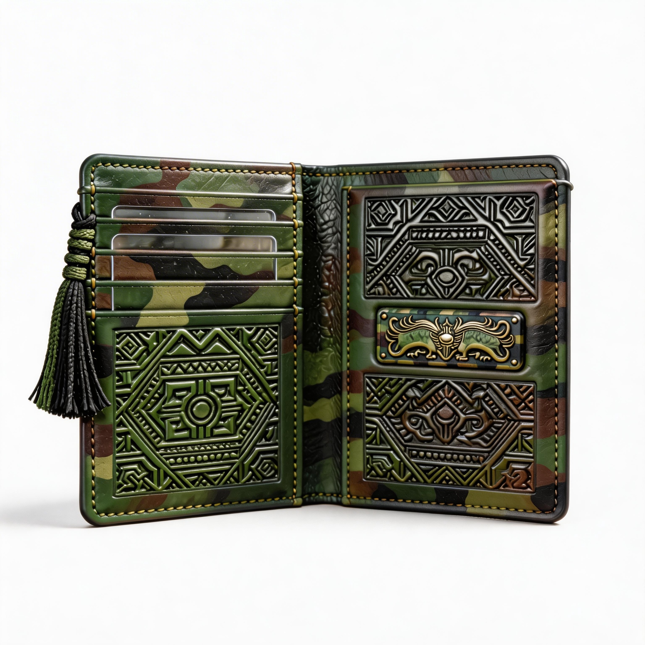 Tactical Passport Wallet | Premium Leather | Winter Wilderness Vibe | Ideal Gift for Adventurers