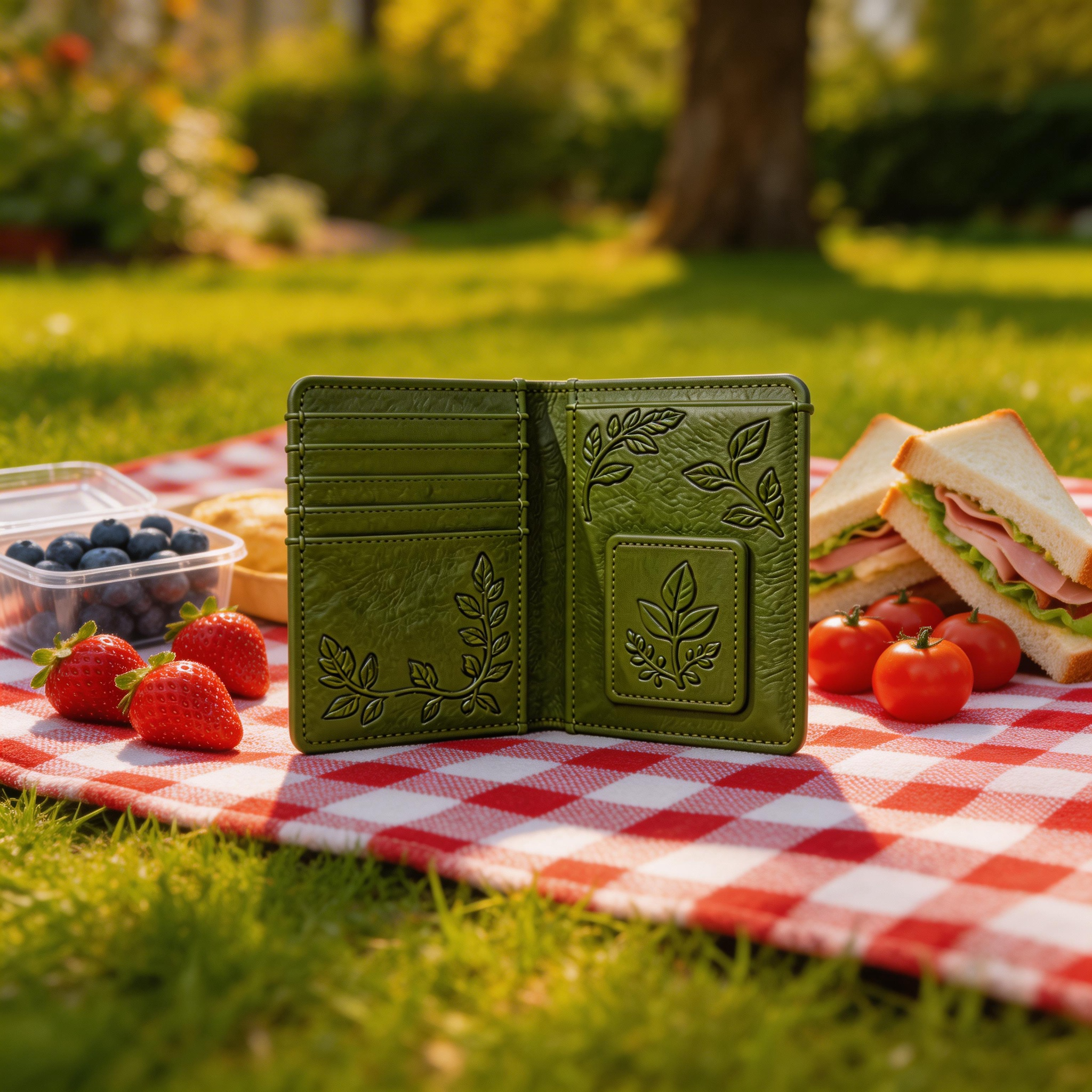 Eco-Friendly Passport Holder | Sustainable Leather | Outdoor Garden Vibe | Perfect Gift for Nature Enthusiasts