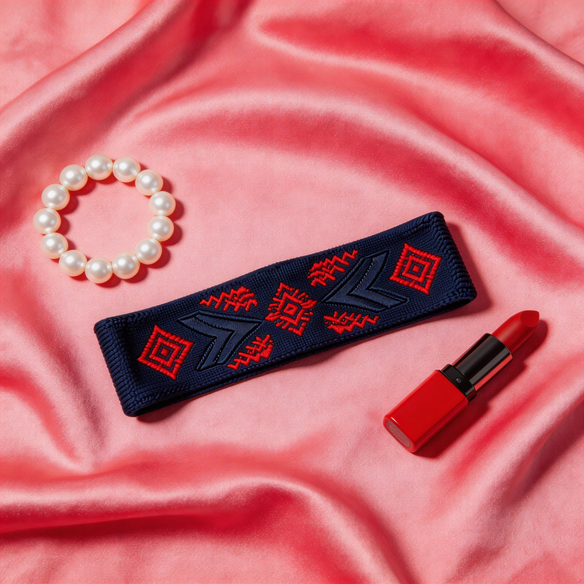 Elegant Geometric Navy Headband – Soft Cotton Design for Yoga Enthusiasts ✨ Premium Cotton | Geometric Style | For Yoga Practice