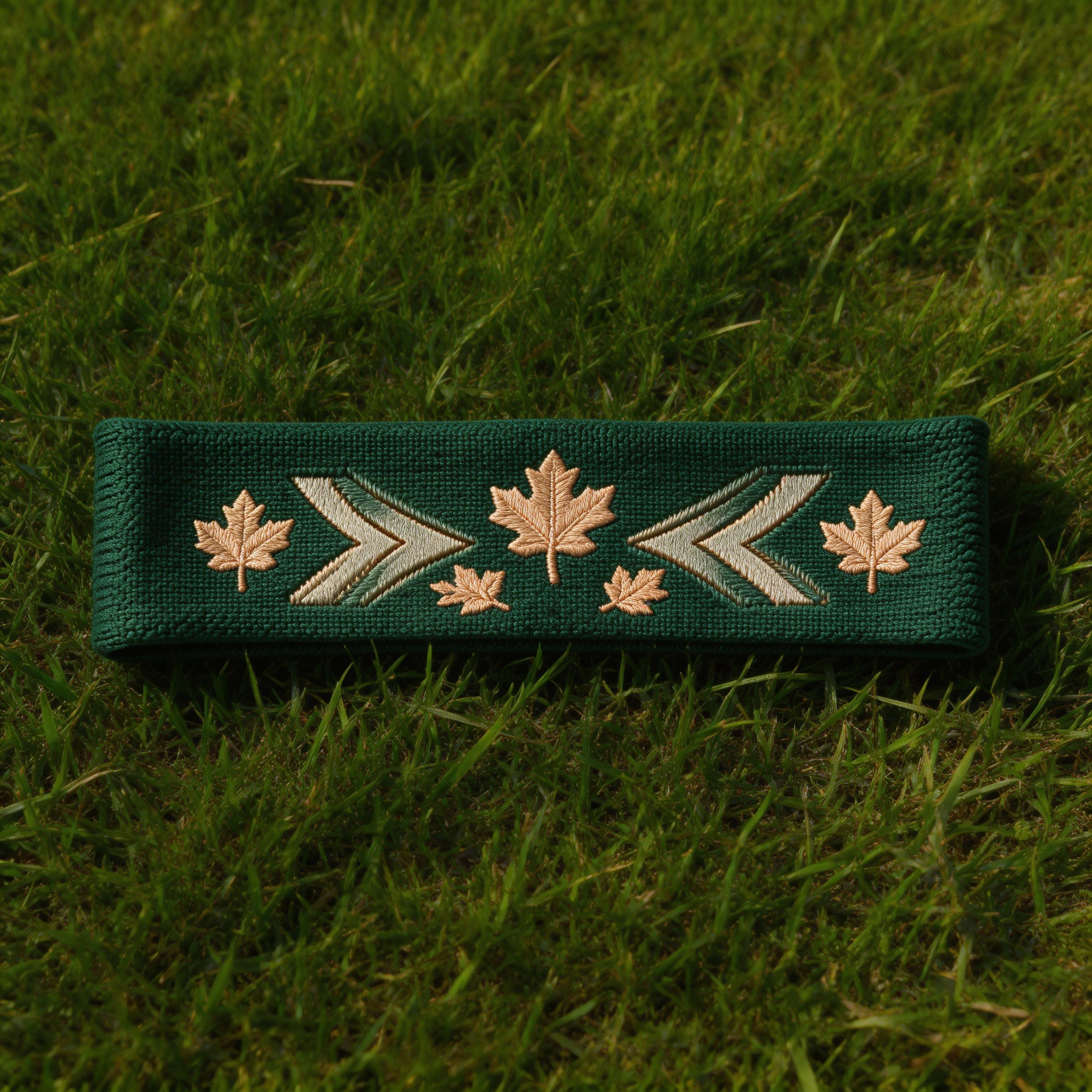 Green Embroidered Yoga Headband | Breathable Cotton | Perfect for Yoga and Sports | Great Gift for Health Buffs | Stylish and Comfortable