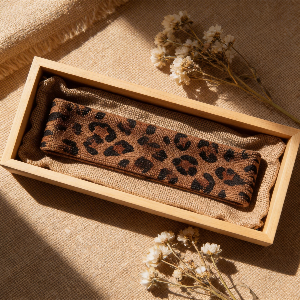 Leopard Print Yoga Headband | Soft Stretch Fabric | Trendy and Supportive | Perfect for Active Women | Bold Design