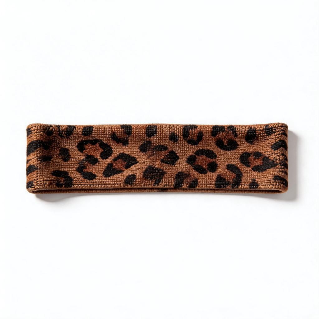 Leopard Print Yoga Headband | Soft Stretch Fabric | Trendy and Supportive | Perfect for Active Women | Bold Design