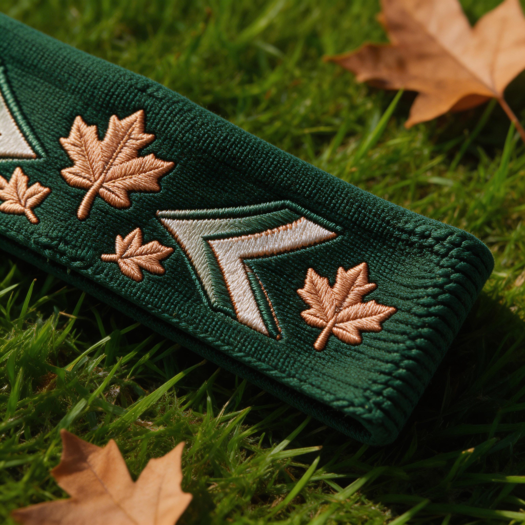 Green Embroidered Yoga Headband | Breathable Cotton | Perfect for Yoga and Sports | Great Gift for Health Buffs | Stylish and Comfortable