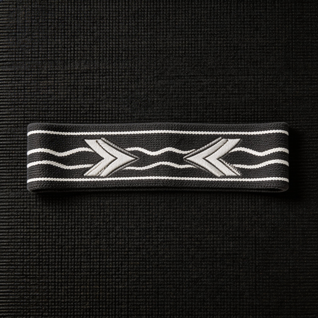 Bold Black & White Waves Yoga Headband – Comfortable Fit for Active Women  Product Features: