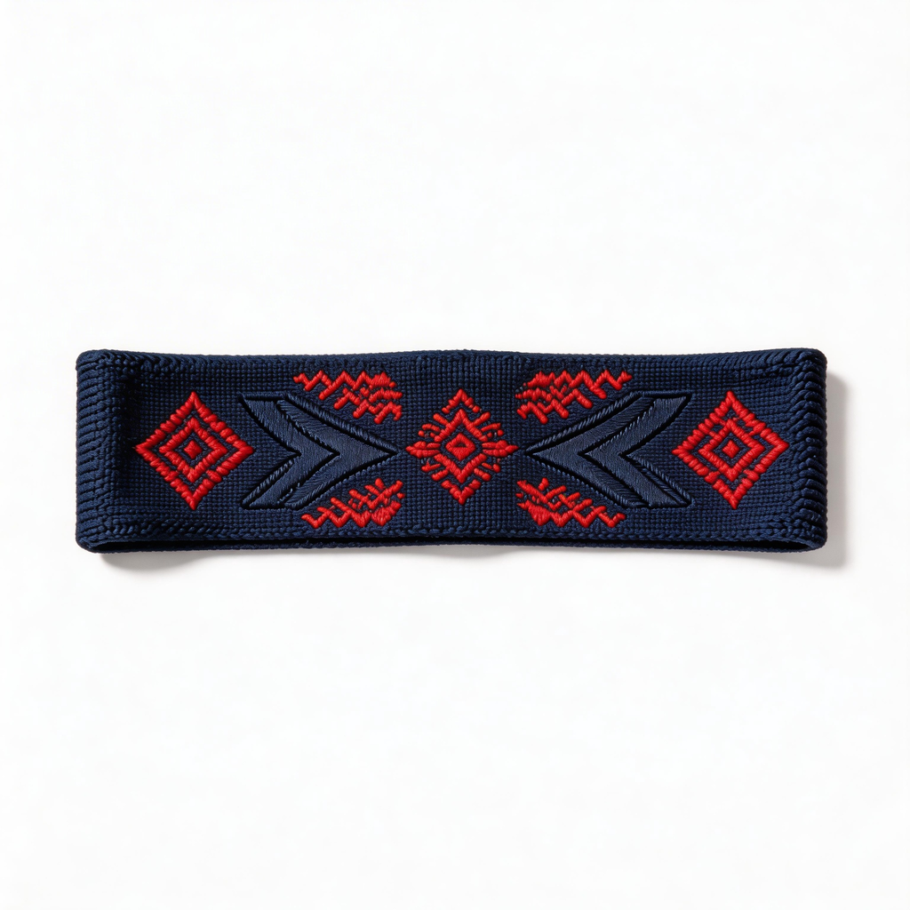 Elegant Geometric Navy Headband – Soft Cotton Design for Yoga Enthusiasts ✨ Premium Cotton | Geometric Style | For Yoga Practice