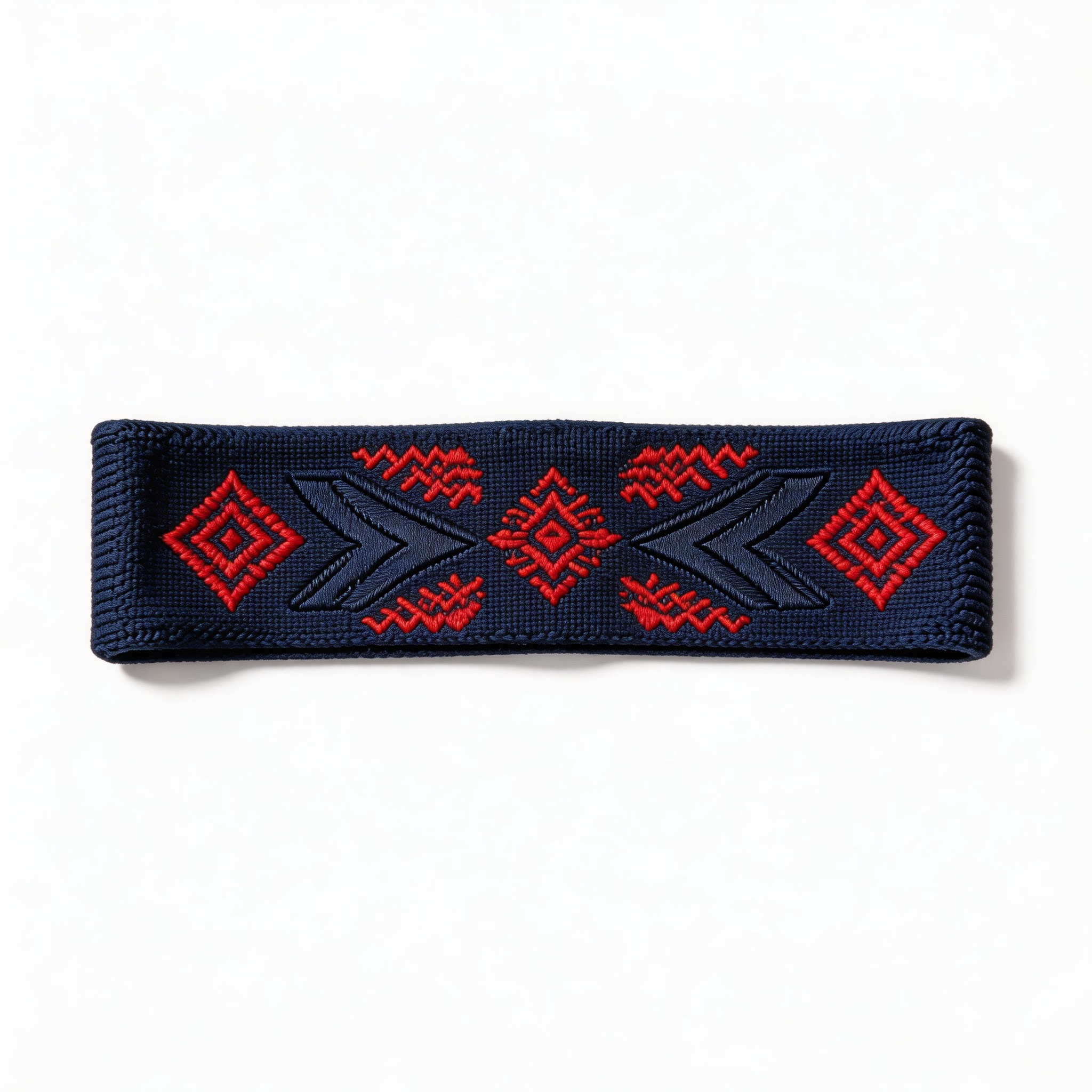 Elegant Geometric Navy Headband – Soft Cotton Design for Yoga Enthusiasts ✨ Premium Cotton | Geometric Style | For Yoga Practice