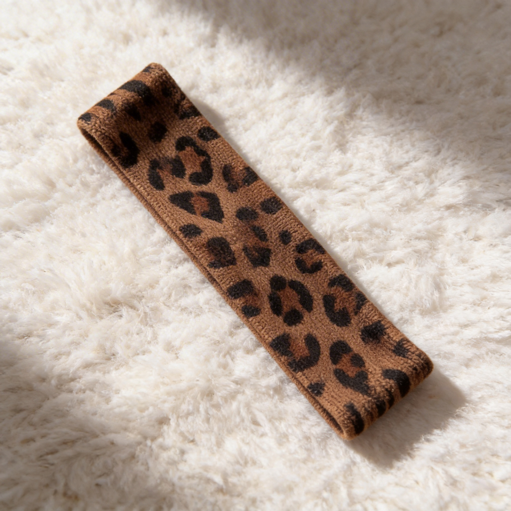 Leopard Print Yoga Headband | Soft Stretch Fabric | Trendy and Supportive | Perfect for Active Women | Bold Design