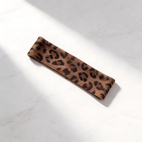 Leopard Print Yoga Headband | Soft Stretch Fabric | Trendy and Supportive | Perfect for Active Women | Bold Design