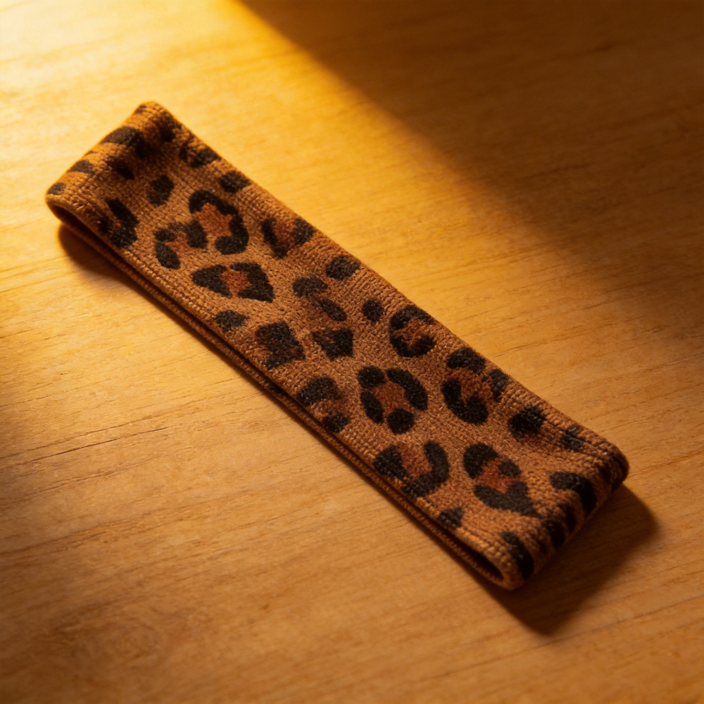 Leopard Print Yoga Headband | Soft Stretch Fabric | Trendy and Supportive | Perfect for Active Women | Bold Design