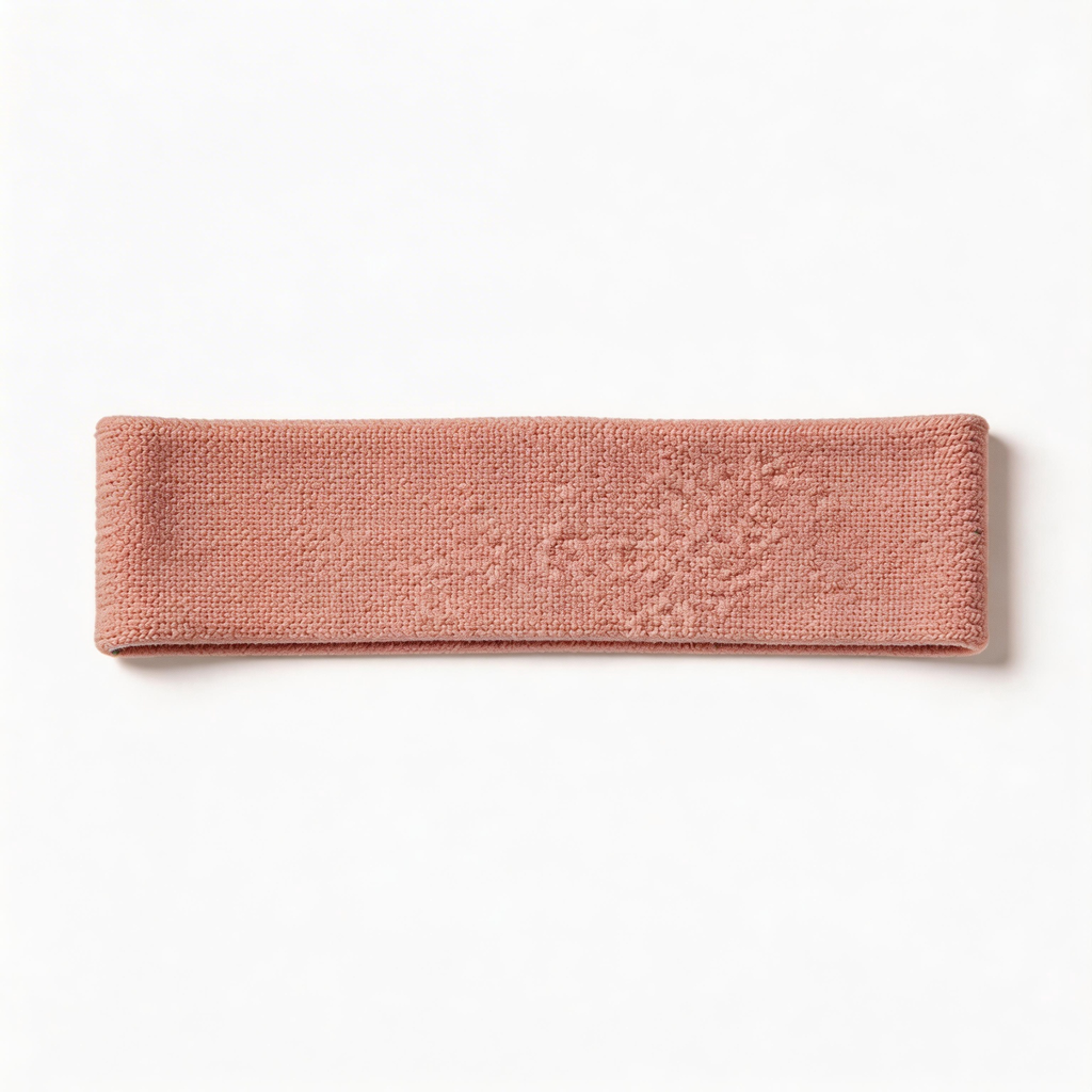 Soft Pink Knitted Yoga Headband | Cozy Material | Comfortable for Yoga and Workouts | Ideal Gift for Fitness Enthusiasts | Elegant and Functional