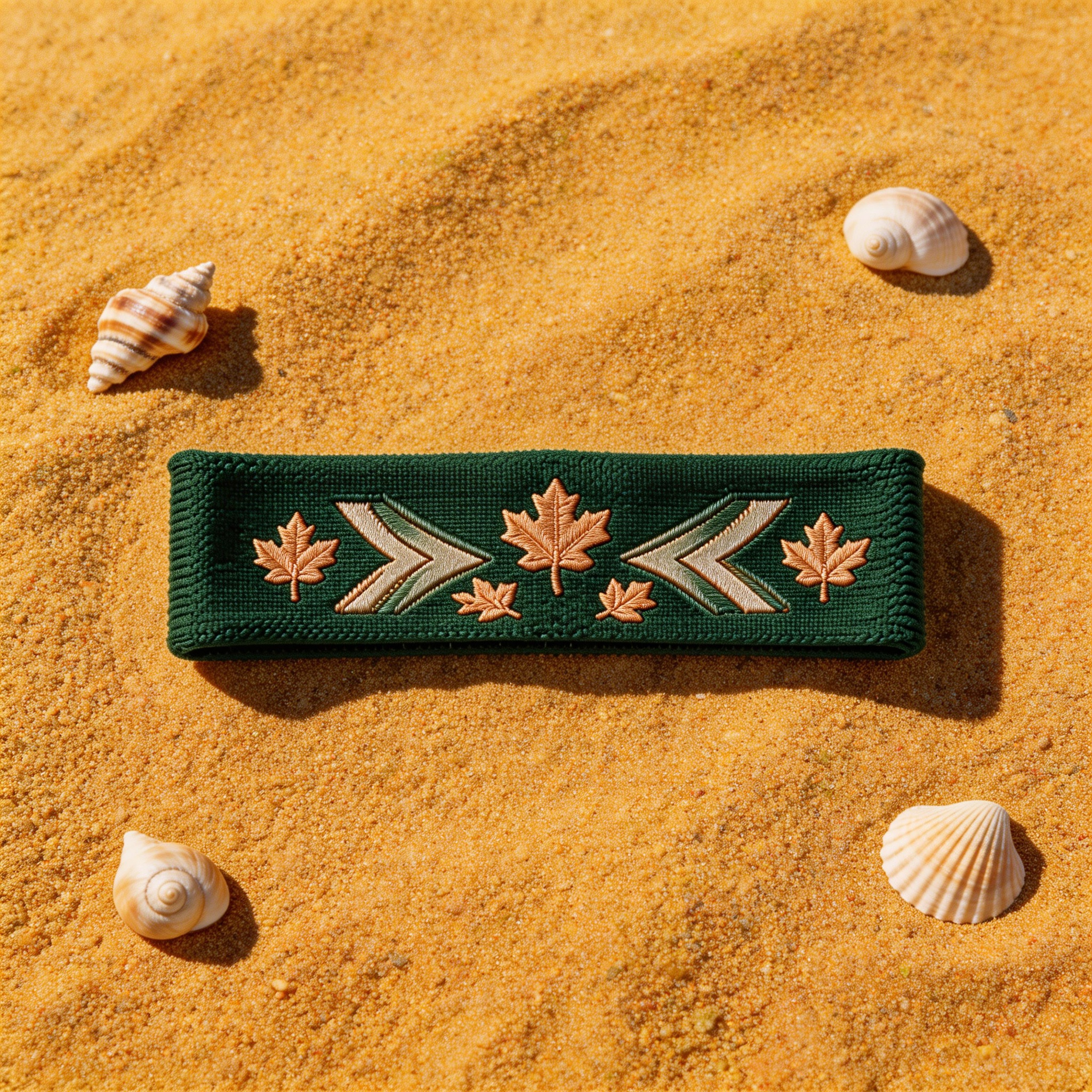 Green Embroidered Yoga Headband | Breathable Cotton | Perfect for Yoga and Sports | Great Gift for Health Buffs | Stylish and Comfortable