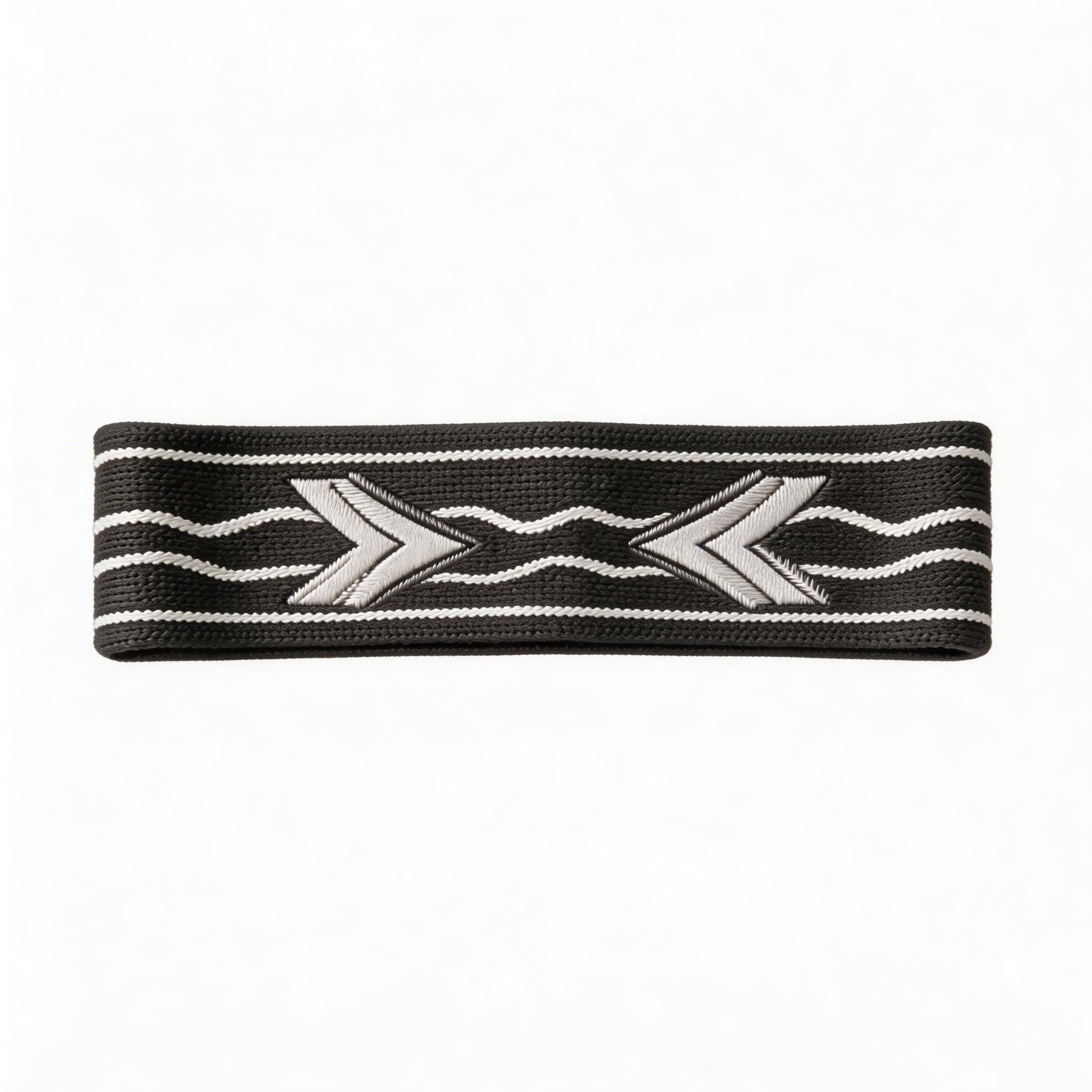 Bold Black & White Waves Yoga Headband – Comfortable Fit for Active Women  Product Features: