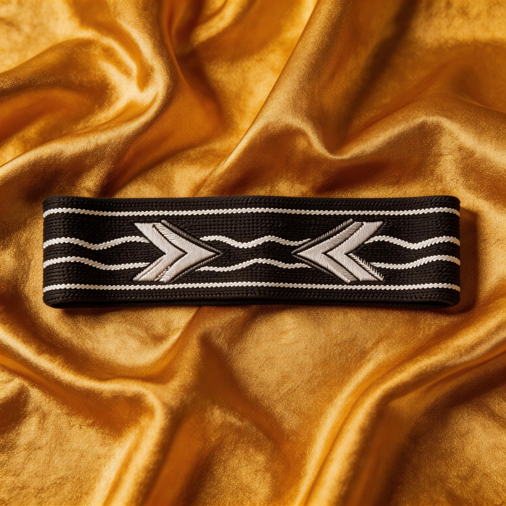 Bold Black & White Waves Yoga Headband – Comfortable Fit for Active Women  Product Features: