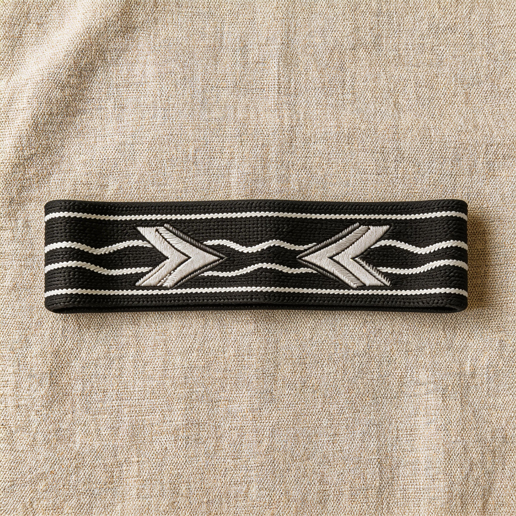 Bold Black & White Waves Yoga Headband – Comfortable Fit for Active Women  Product Features: