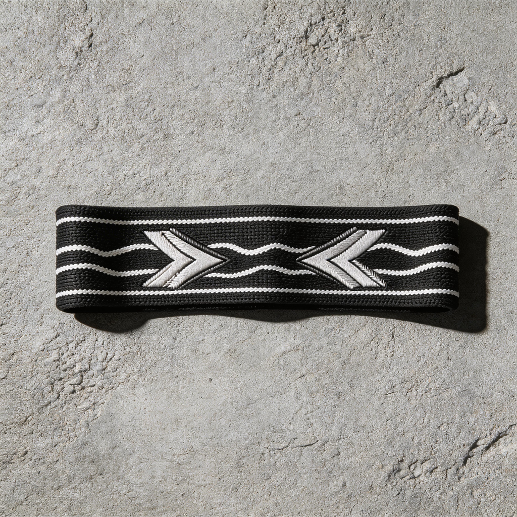 Bold Black & White Waves Yoga Headband – Comfortable Fit for Active Women  Product Features: