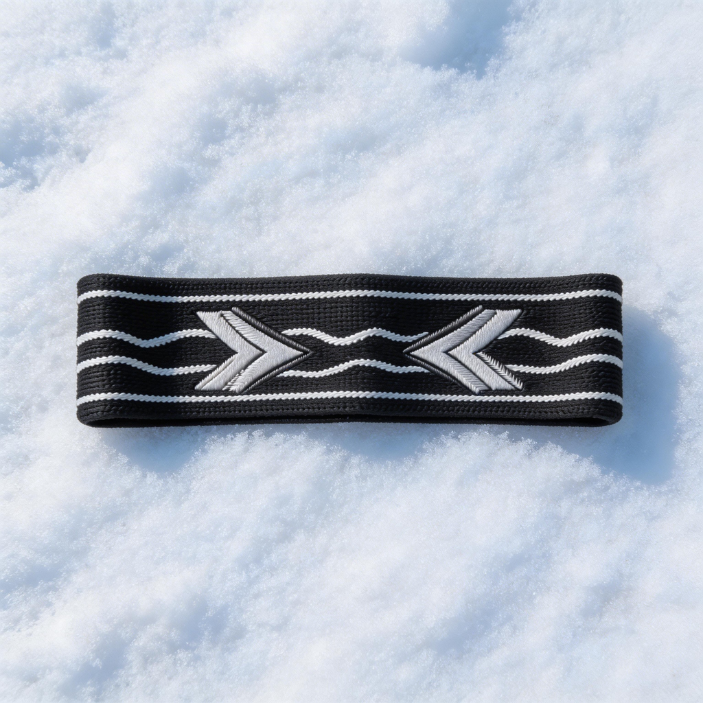 Bold Black & White Waves Yoga Headband – Comfortable Fit for Active Women  Product Features: